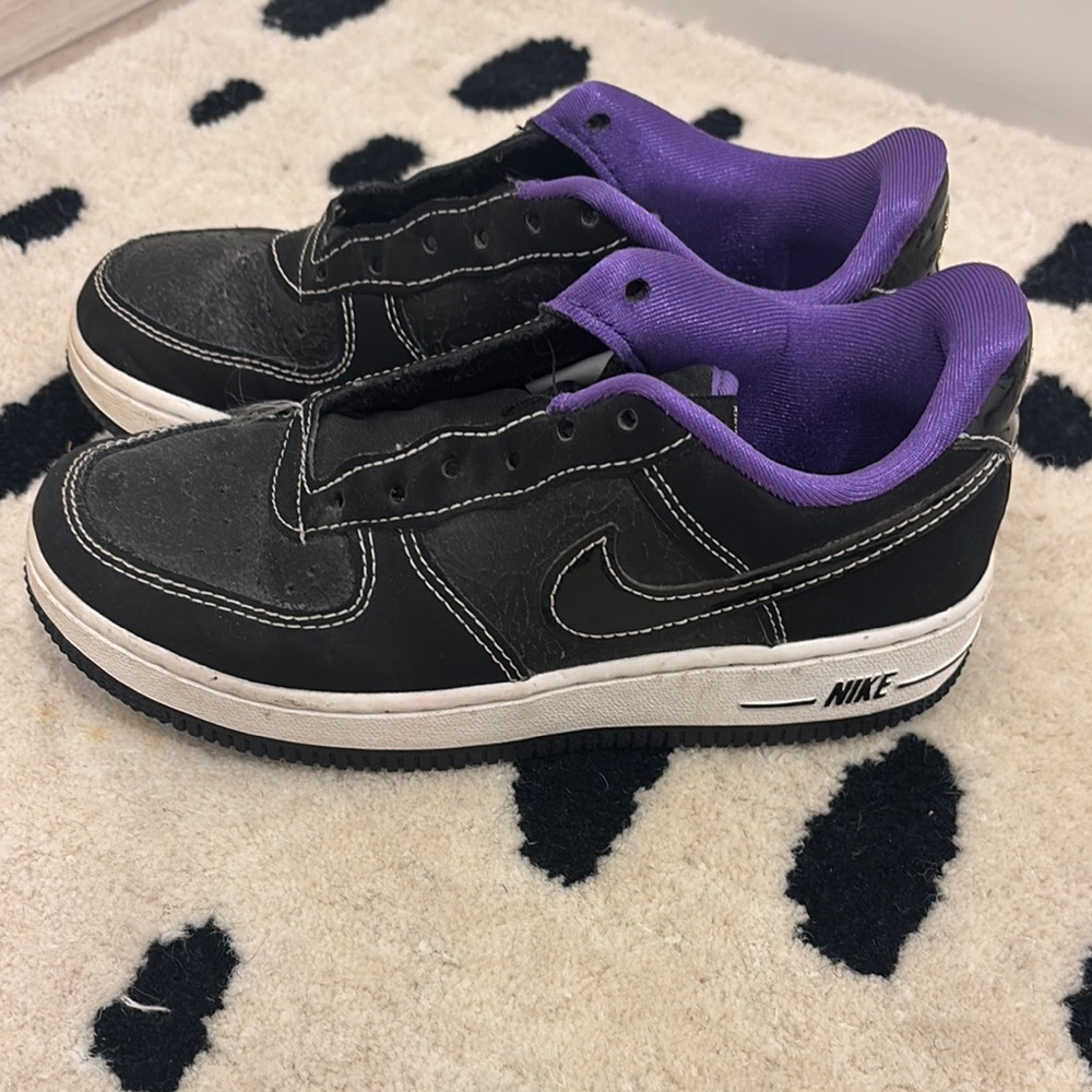 Black and Purple Nike Sneakers